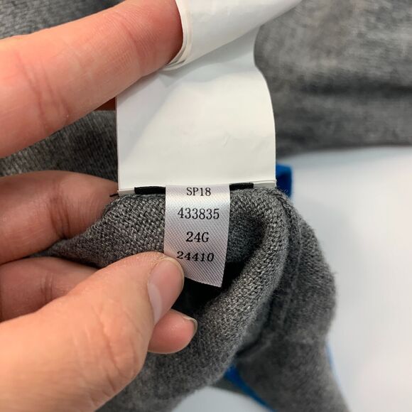 Oakley Sweater Mens L Large Gray Tailored Fit V Neck Pullover Cotton Blend Prep - Picture 12 of 14